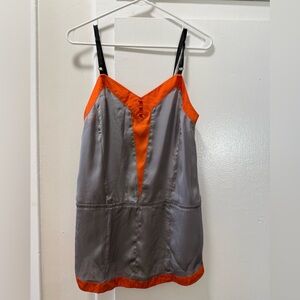 Orange and Gray Flowy Camisole